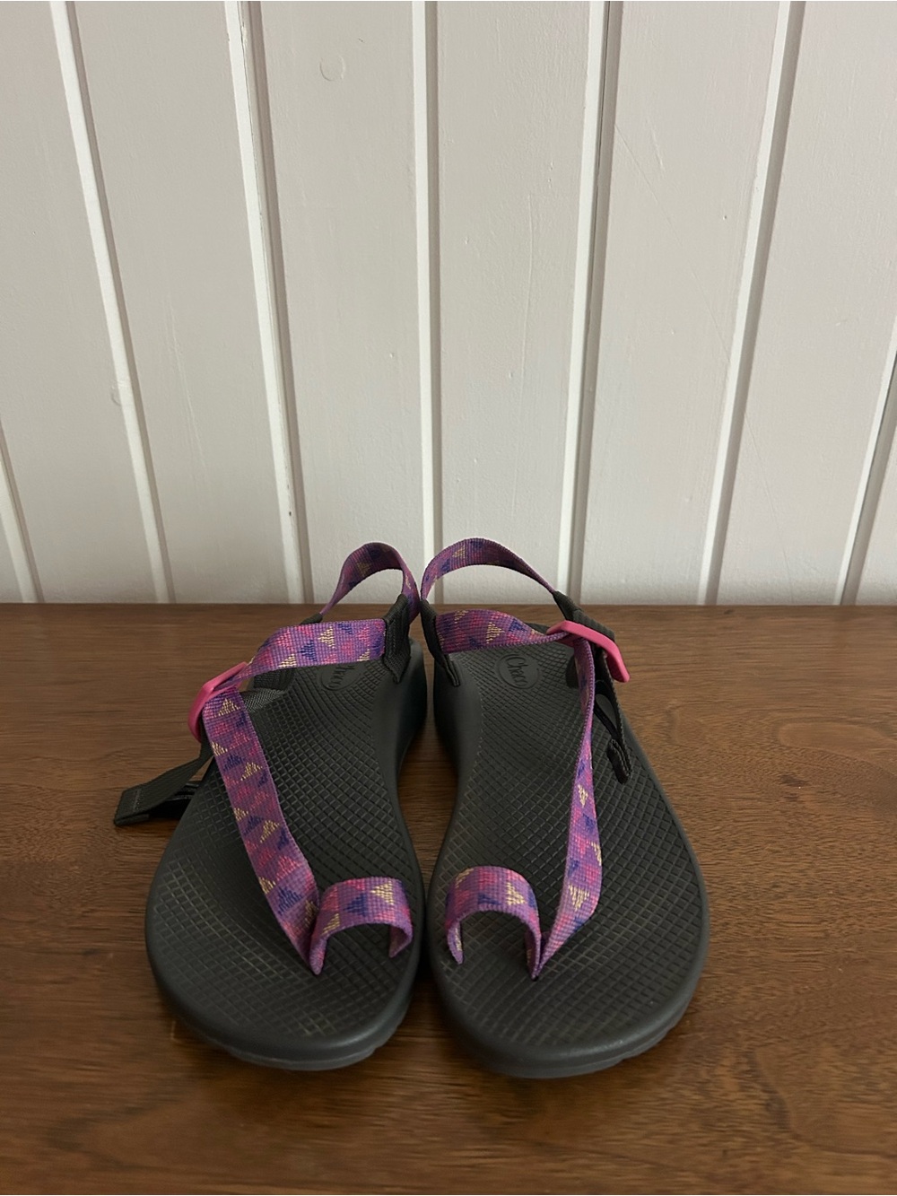 Chaco Women’s Sandals - Black with Purple and Pink Webbing